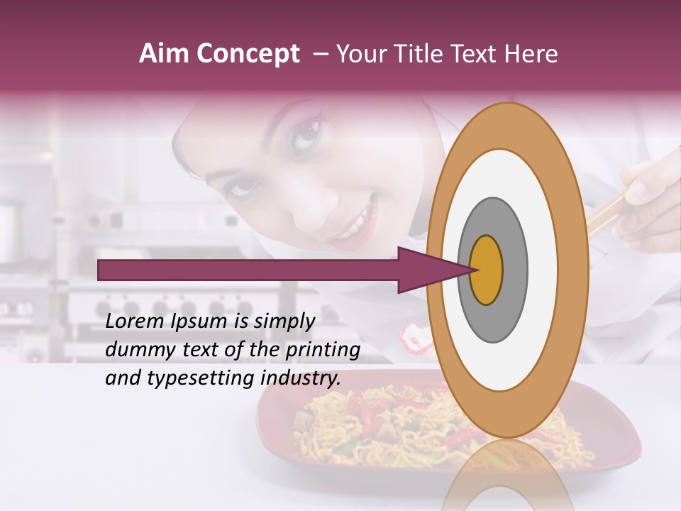 Holding Chinese Noodle PowerPoint Template