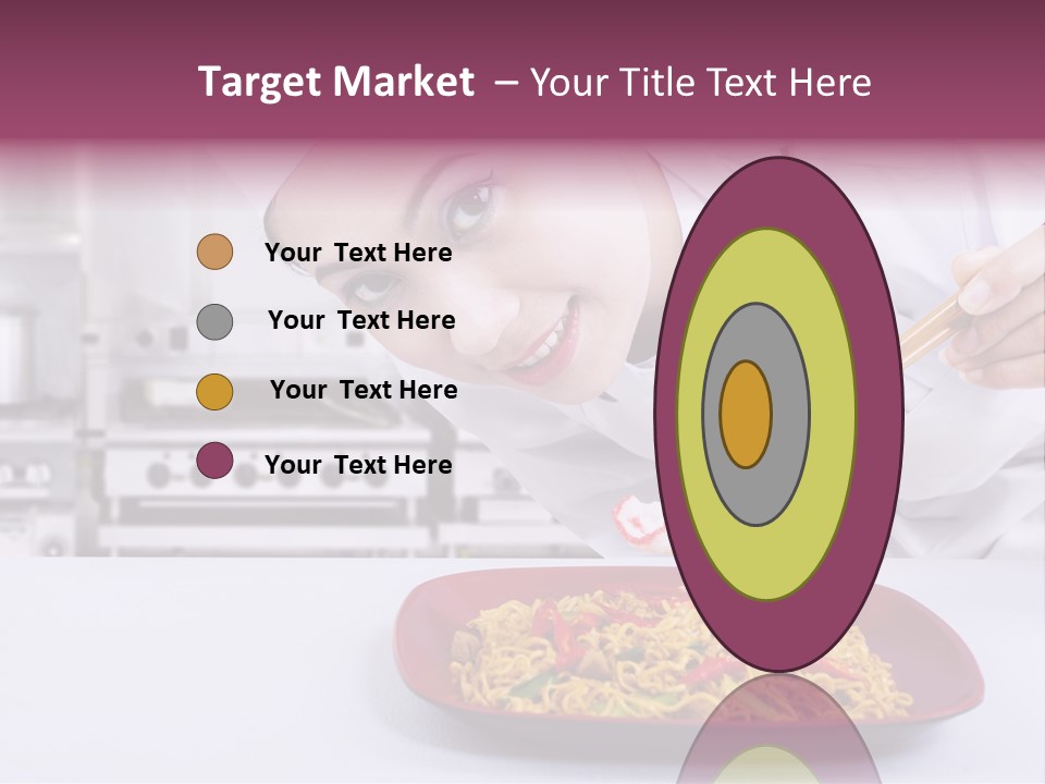 Holding Chinese Noodle PowerPoint Template