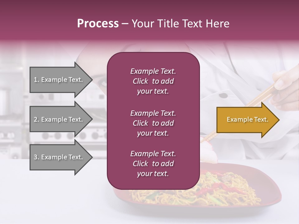 Holding Chinese Noodle PowerPoint Template