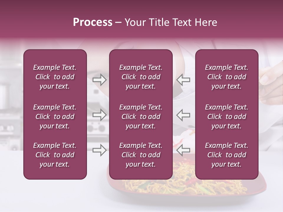 Holding Chinese Noodle PowerPoint Template