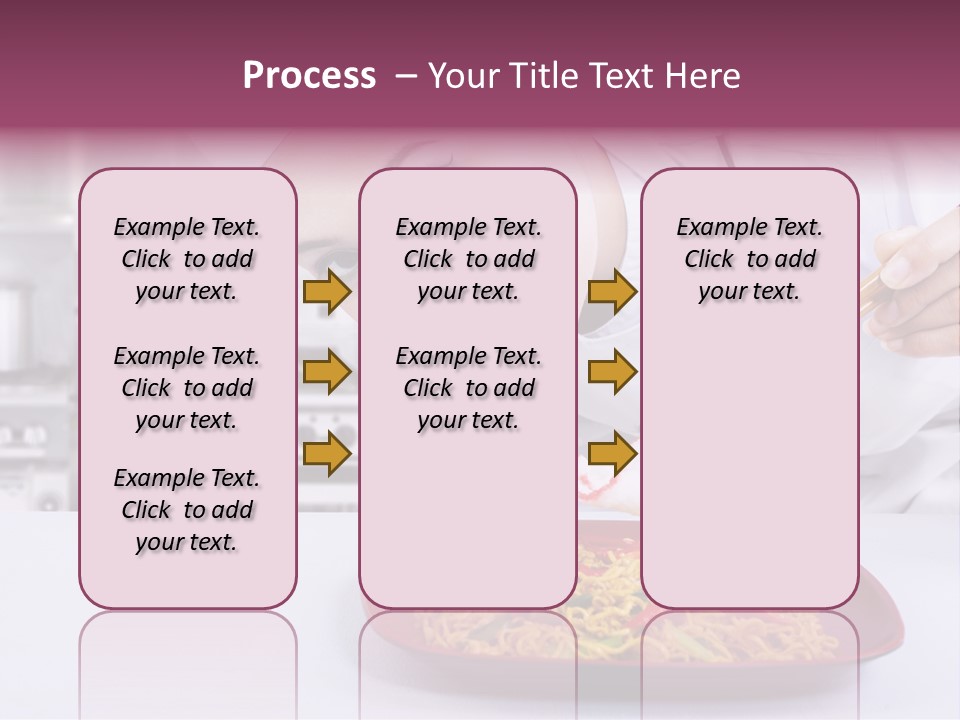 Holding Chinese Noodle PowerPoint Template