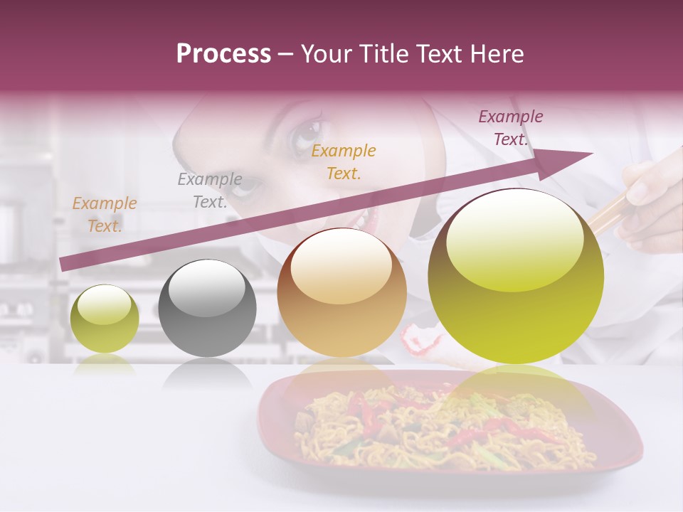 Holding Chinese Noodle PowerPoint Template