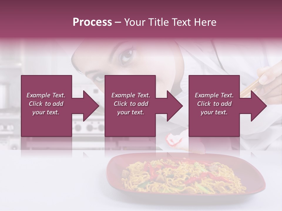 Holding Chinese Noodle PowerPoint Template