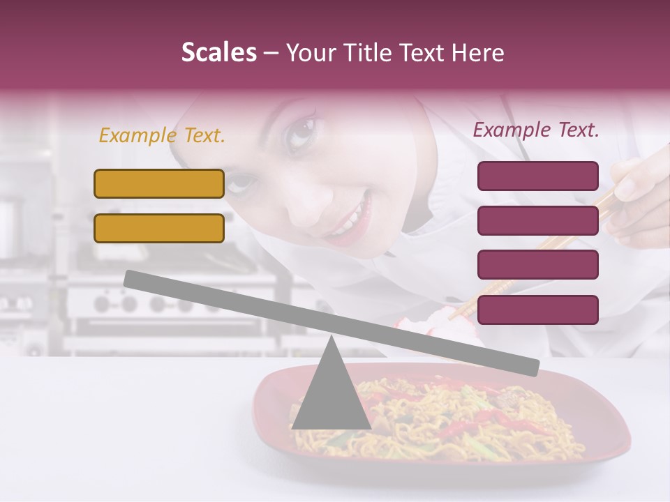 Holding Chinese Noodle PowerPoint Template