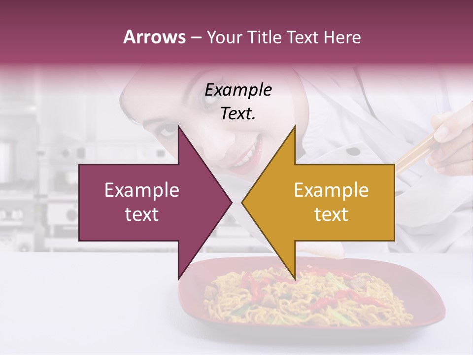 Holding Chinese Noodle PowerPoint Template