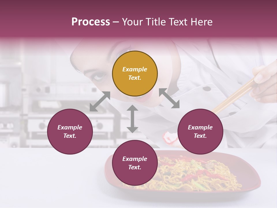 Holding Chinese Noodle PowerPoint Template