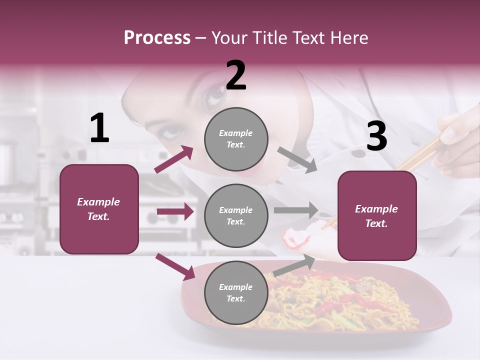 Holding Chinese Noodle PowerPoint Template