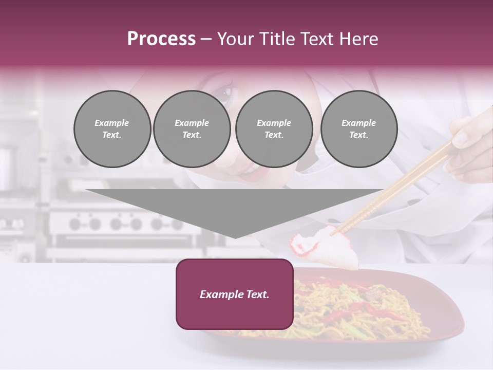 Holding Chinese Noodle PowerPoint Template