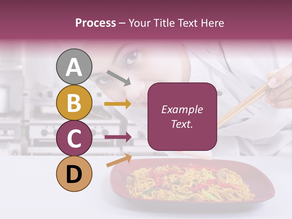 Holding Chinese Noodle PowerPoint Template