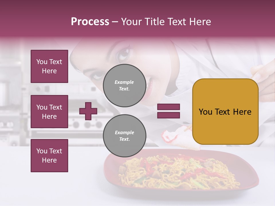 Holding Chinese Noodle PowerPoint Template