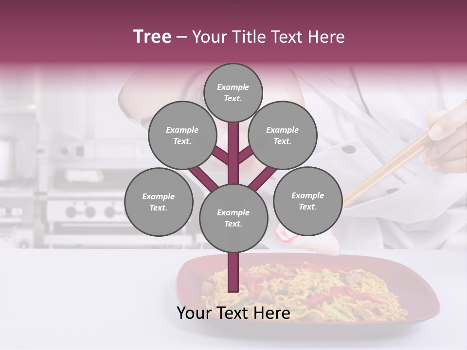Holding Chinese Noodle PowerPoint Template