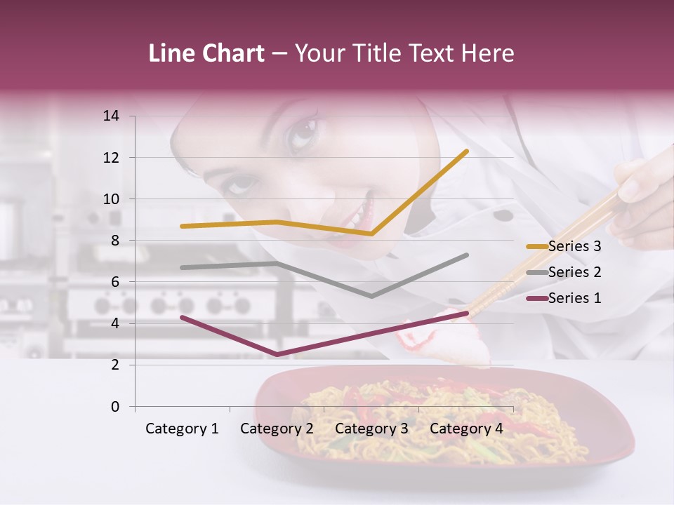 Holding Chinese Noodle PowerPoint Template