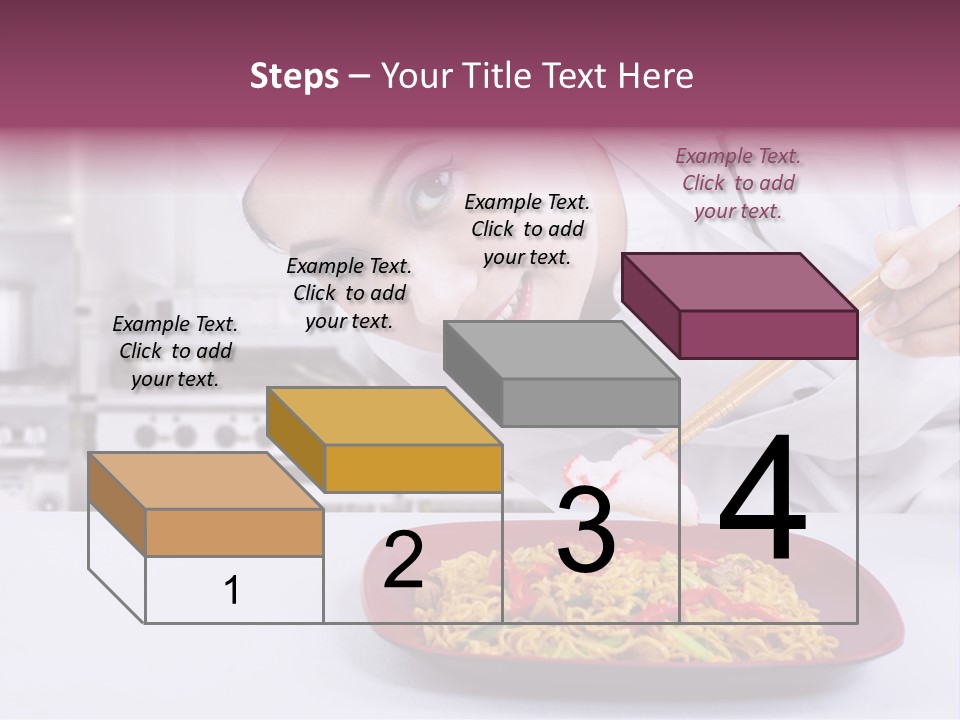 Holding Chinese Noodle PowerPoint Template