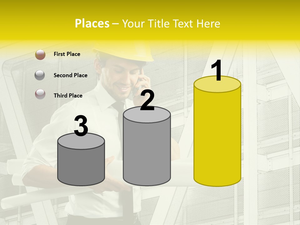 Building Industry Building Project Hardhat PowerPoint Template