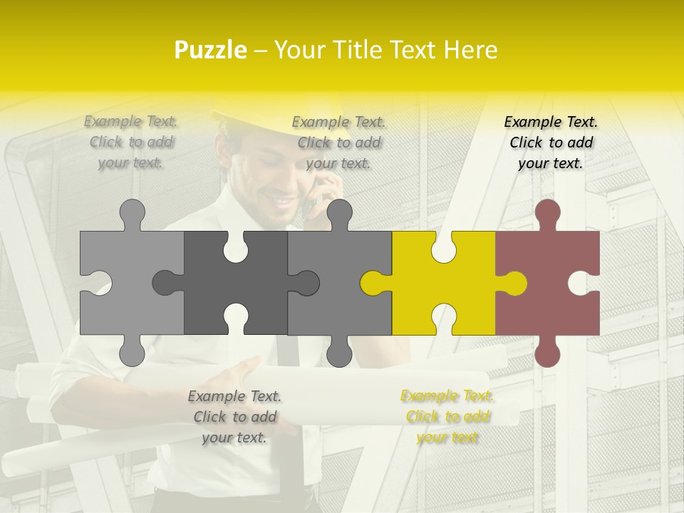 Building Industry Building Project Hardhat PowerPoint Template