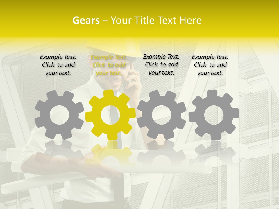 Building Industry Building Project Hardhat PowerPoint Template