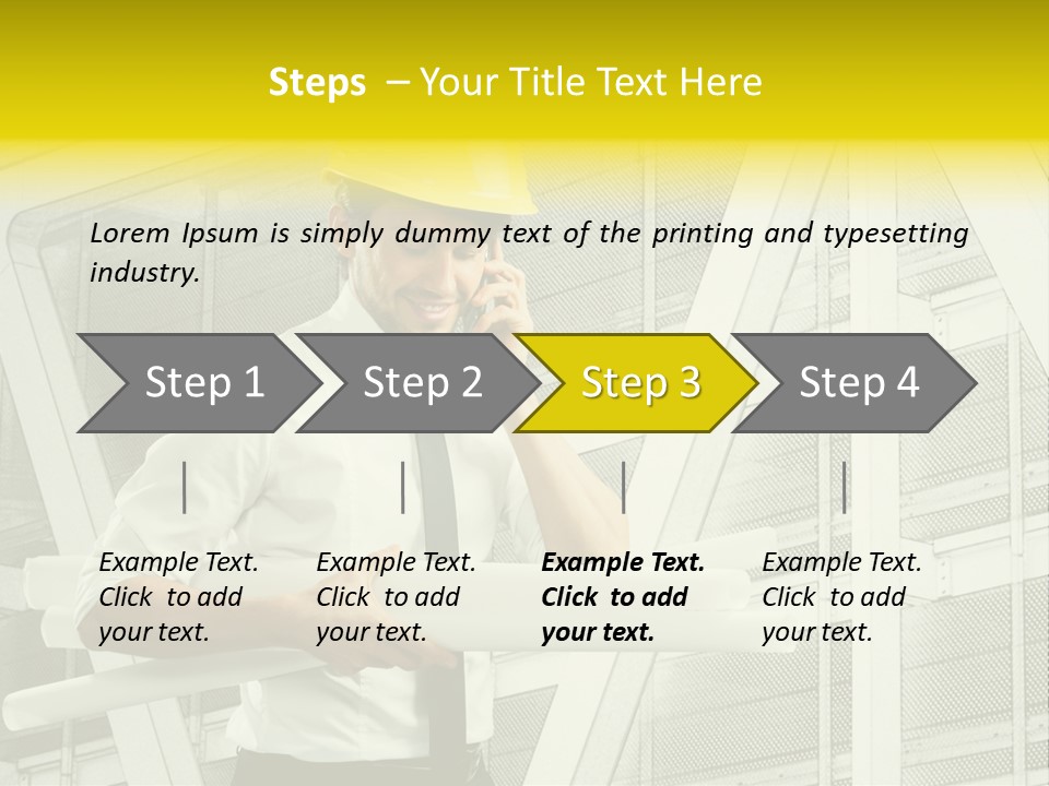 Building Industry Building Project Hardhat PowerPoint Template