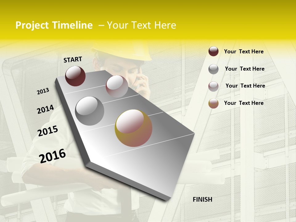 Building Industry Building Project Hardhat PowerPoint Template