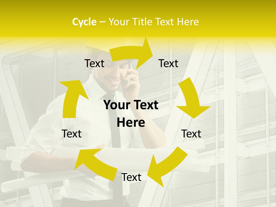 Building Industry Building Project Hardhat PowerPoint Template