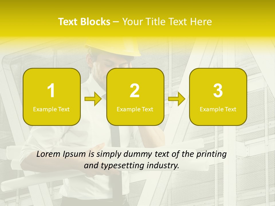Building Industry Building Project Hardhat PowerPoint Template