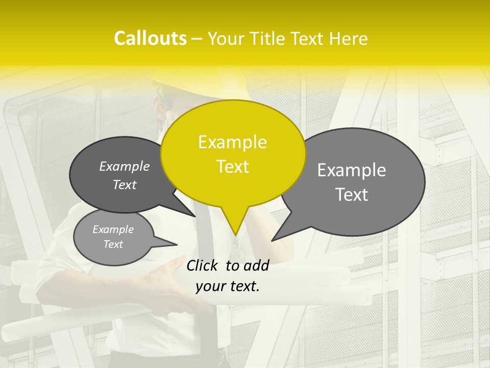 Building Industry Building Project Hardhat PowerPoint Template