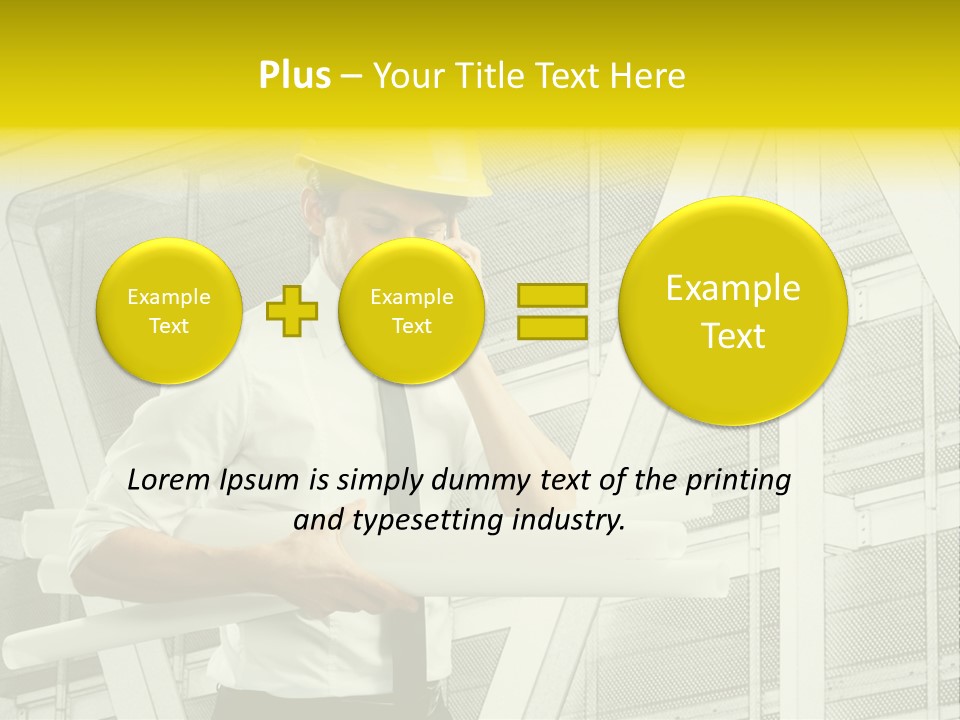 Building Industry Building Project Hardhat PowerPoint Template