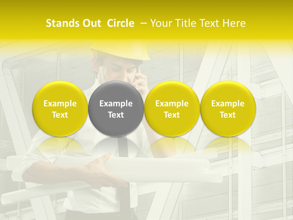 Building Industry Building Project Hardhat PowerPoint Template