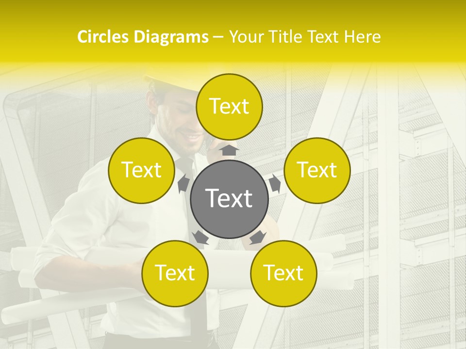 Building Industry Building Project Hardhat PowerPoint Template