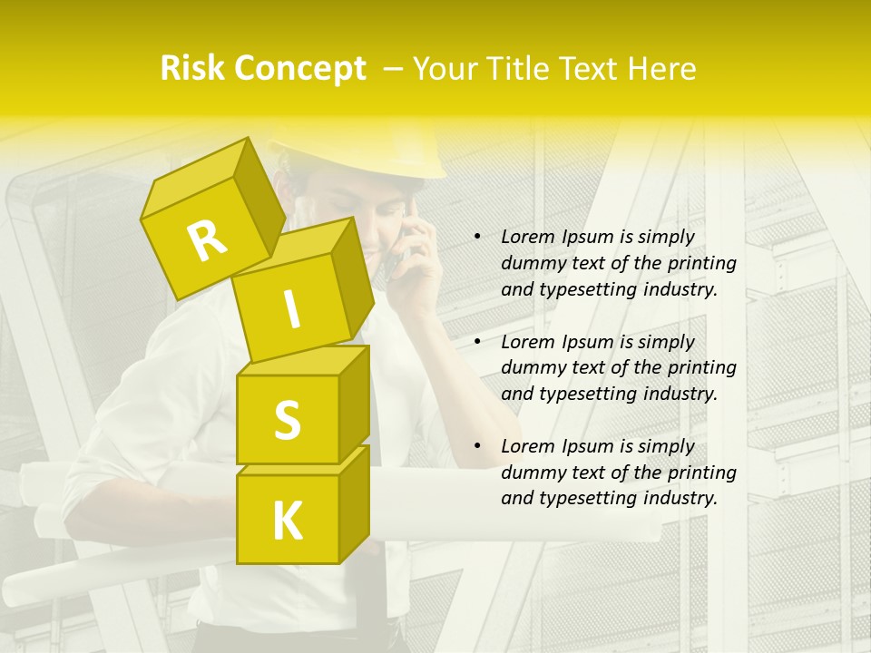 Building Industry Building Project Hardhat PowerPoint Template