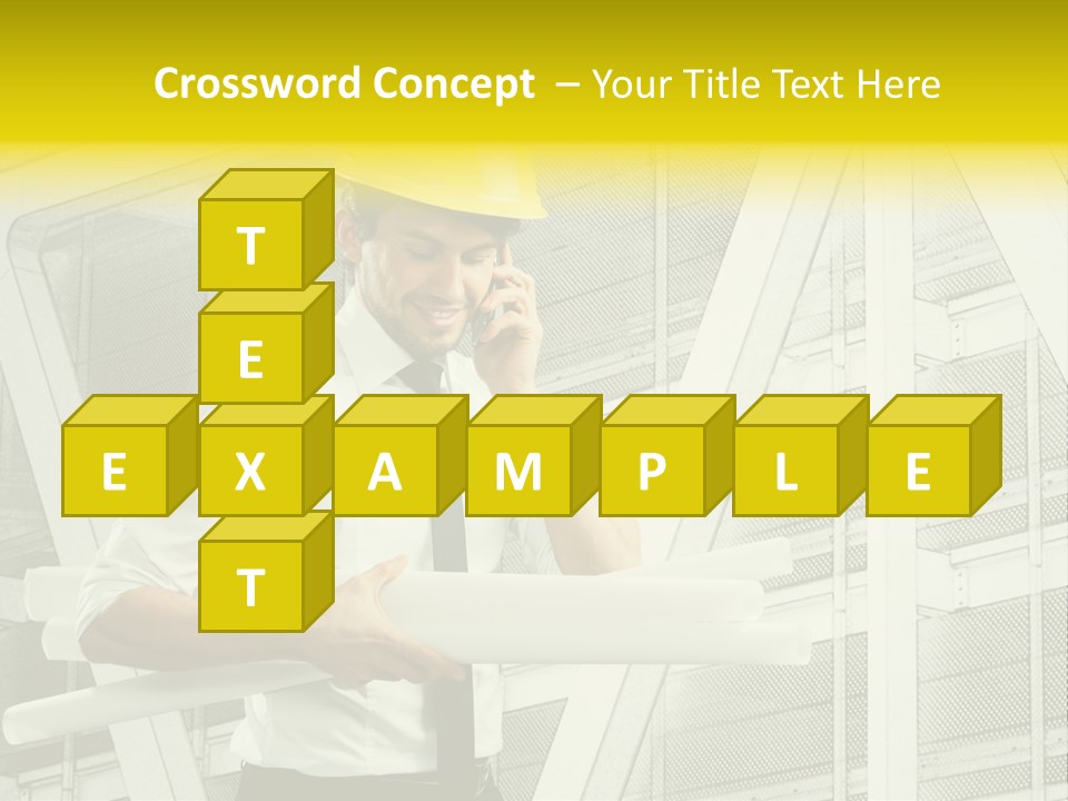 Building Industry Building Project Hardhat PowerPoint Template