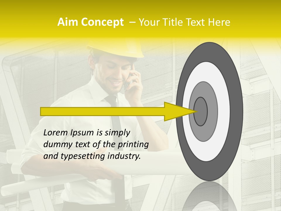 Building Industry Building Project Hardhat PowerPoint Template