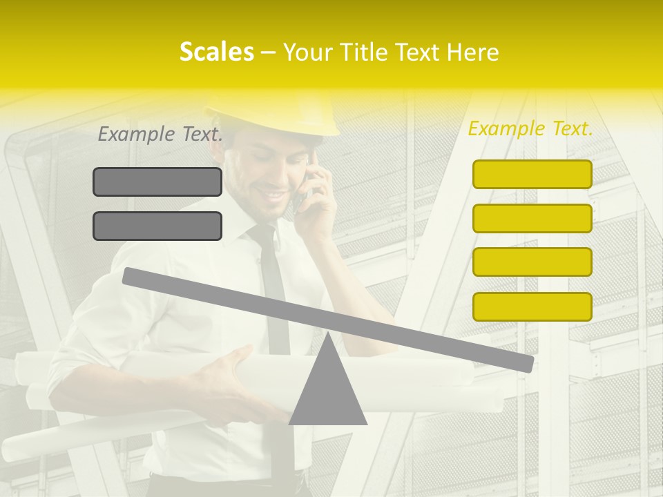 Building Industry Building Project Hardhat PowerPoint Template