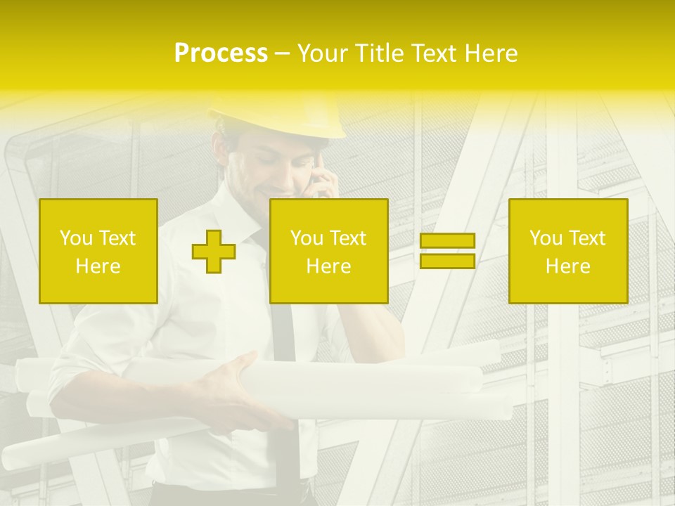 Building Industry Building Project Hardhat PowerPoint Template