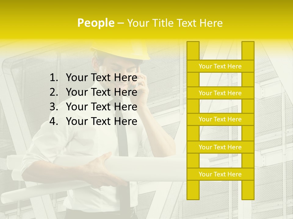 Building Industry Building Project Hardhat PowerPoint Template