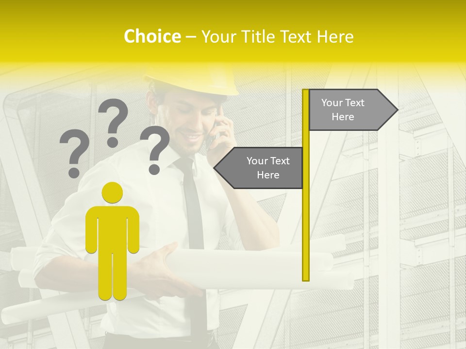 Building Industry Building Project Hardhat PowerPoint Template