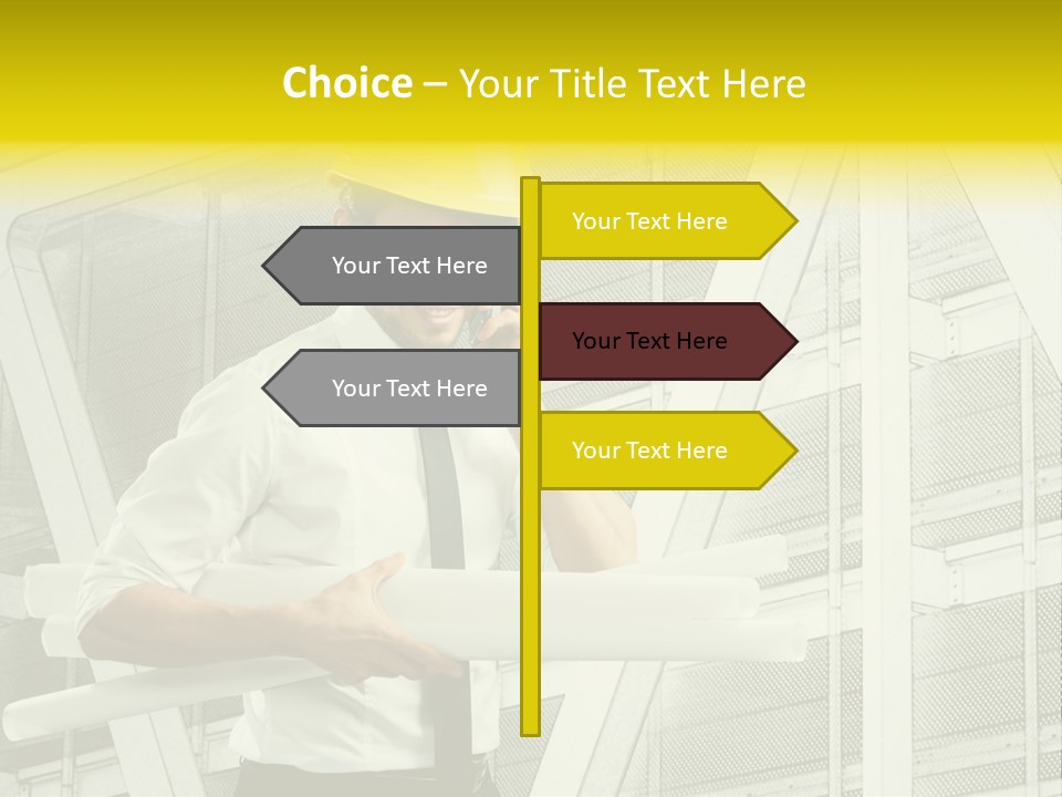 Building Industry Building Project Hardhat PowerPoint Template