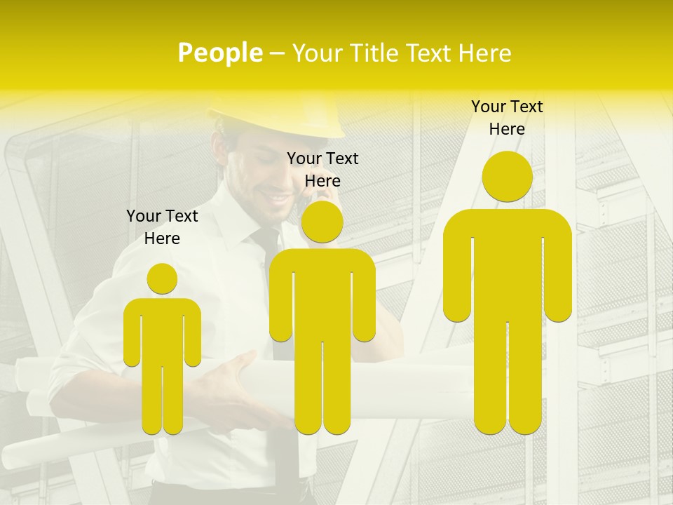 Building Industry Building Project Hardhat PowerPoint Template