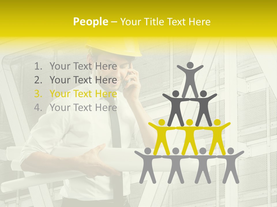 Building Industry Building Project Hardhat PowerPoint Template