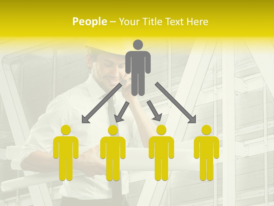 Building Industry Building Project Hardhat PowerPoint Template