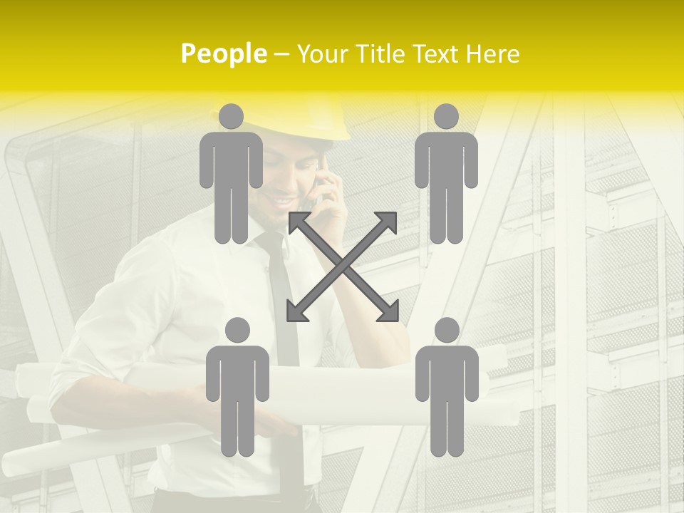 Building Industry Building Project Hardhat PowerPoint Template