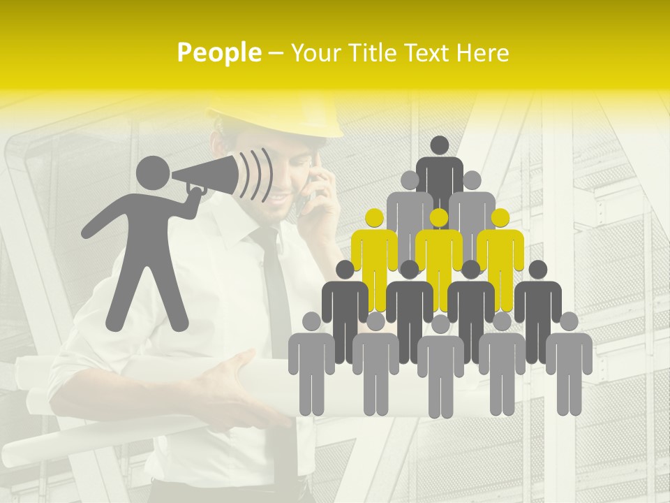 Building Industry Building Project Hardhat PowerPoint Template