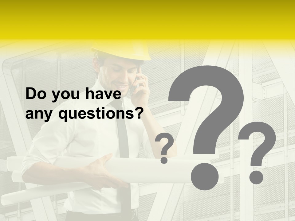 Building Industry Building Project Hardhat PowerPoint Template