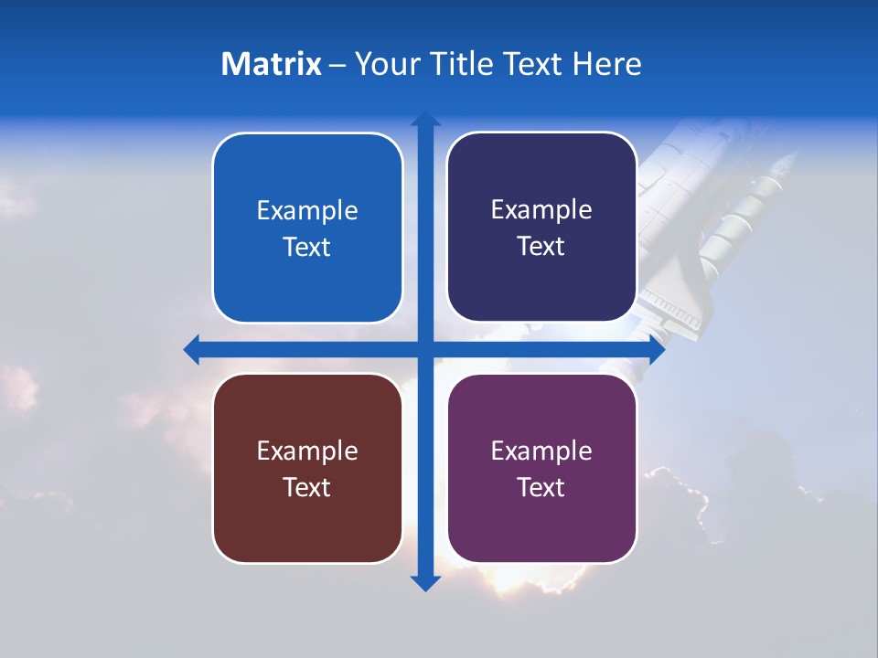 Spaceship Sunset Propulsion PowerPoint Template