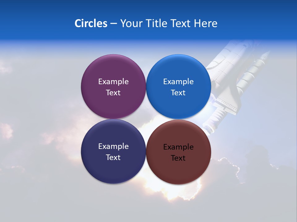 Spaceship Sunset Propulsion PowerPoint Template