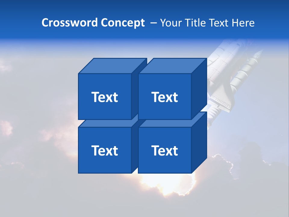 Spaceship Sunset Propulsion PowerPoint Template
