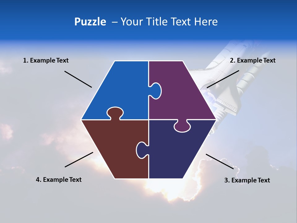 Spaceship Sunset Propulsion PowerPoint Template