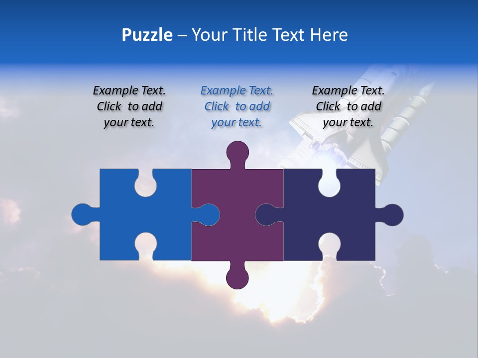 Spaceship Sunset Propulsion PowerPoint Template