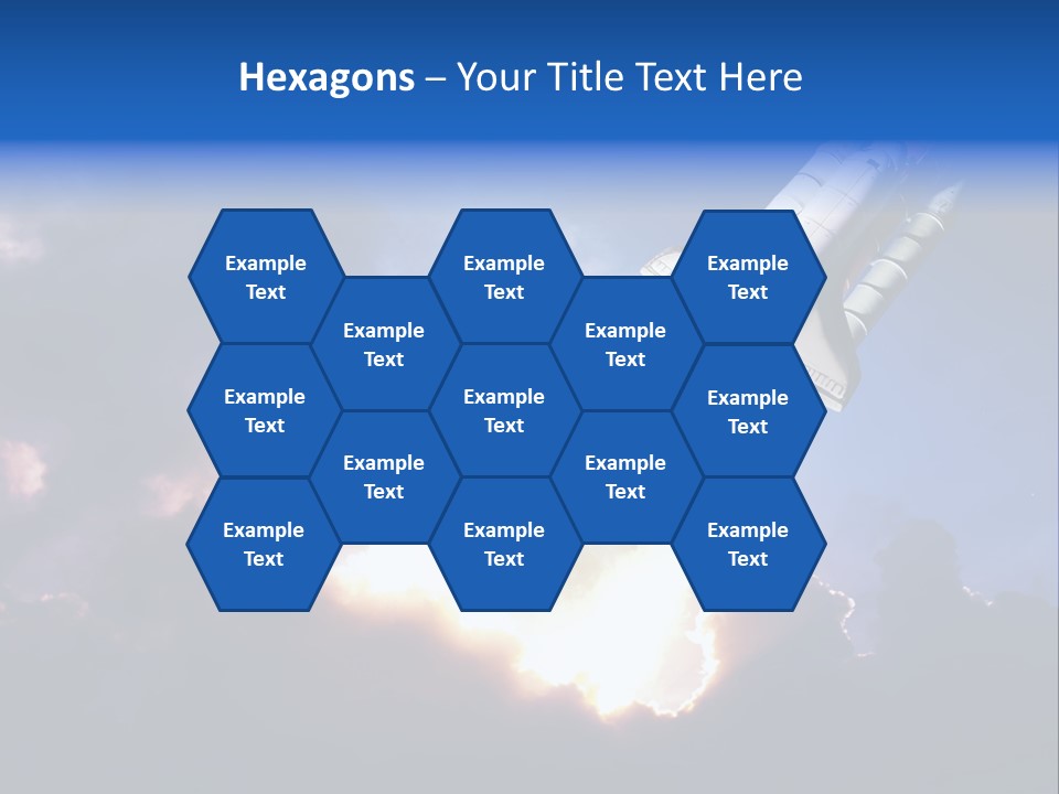 Spaceship Sunset Propulsion PowerPoint Template