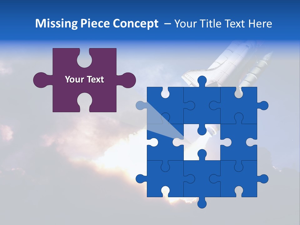 Spaceship Sunset Propulsion PowerPoint Template