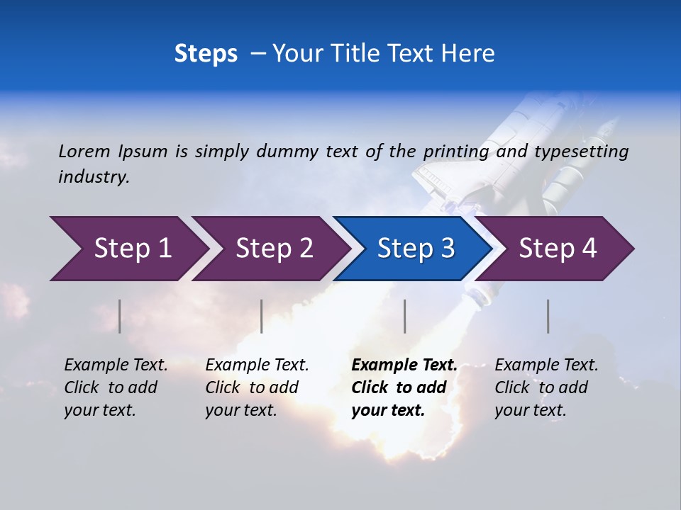 Spaceship Sunset Propulsion PowerPoint Template